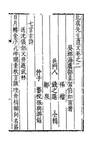 54241_北虞先生遗文二_邵圭洁撰