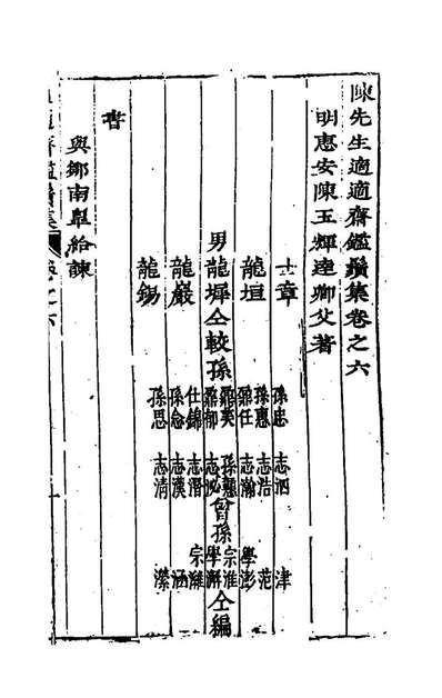 56064_陈先生適適斋鑑鬚集六_陈玉辉撰