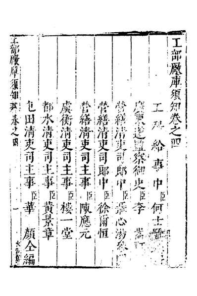 74255_工部厂库潣知四_何士晋纂辑