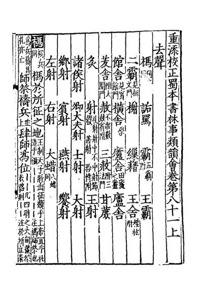 81829_重添校正蜀本书林事类韵会六_不著撰者