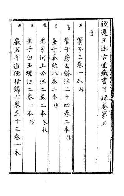 31212_钱遵王述古堂藏书目录三