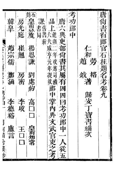 98184_唐尚书省郎官石柱题名考_劳格月河精舍