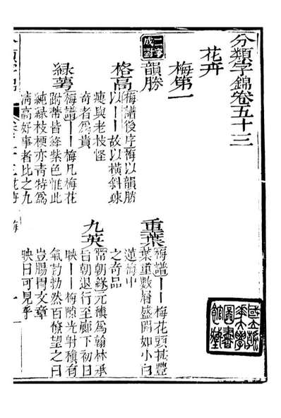 99647_分类字锦_何焯等奉敕纂