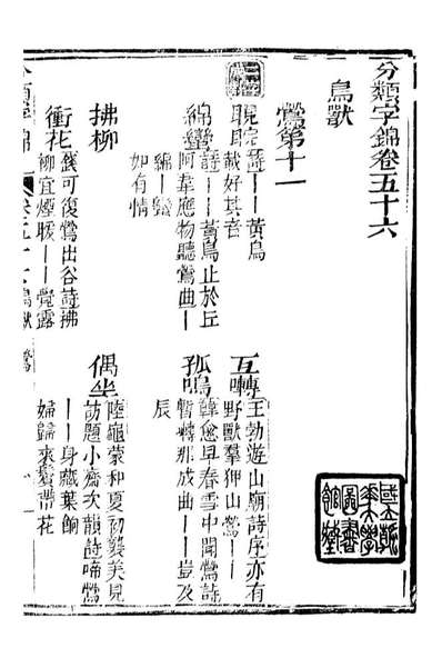 99650_分类字锦_何焯等奉敕纂