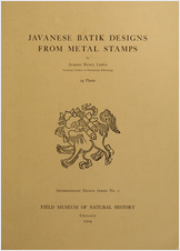 爪哇蜡染图案.1924年菲尔德自然史博物馆出版