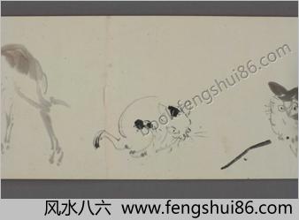 桂川甫贤动物画