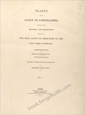 科罗曼德海岸的植物.Plants.of.the.coast.of.Coromandel.1795年