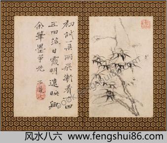 苦瓜和尚书画册.清石涛画.12帧.日.富冈铁斋题.石涛道人书画神品.1695年