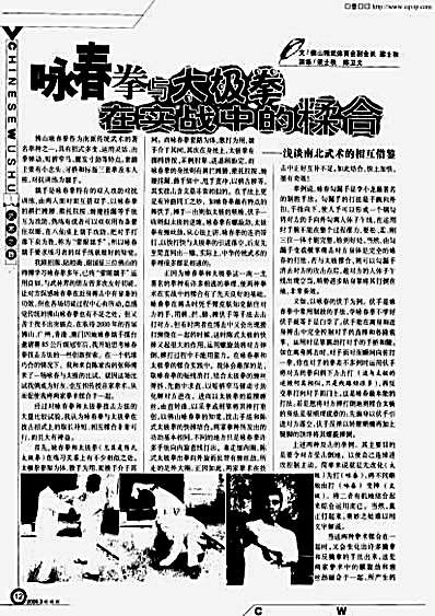 咏春拳与太极拳在实战中的糅合_浅谈南北武术的相互借鉴.完整版.pdf