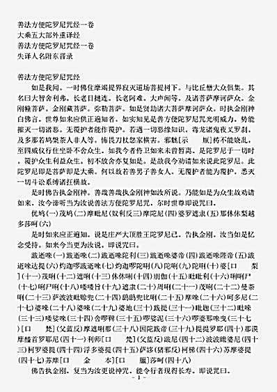 大乘五大部外重译经.善法方便陀罗尼咒经.pdf