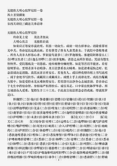 西土圣贤撰集.无能胜大明心陀罗尼经.pdf