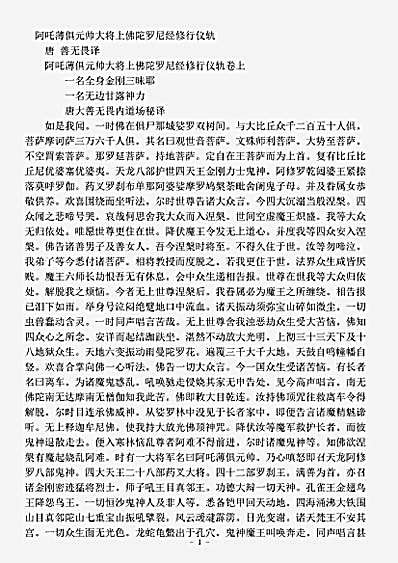 密教部.阿咤便元帅大将上佛陀罗尼经修行仪轨-唐-善无畏.pdf 密教部.阿咤便元帅大将上佛陀罗尼经修行仪轨-唐-善无畏.pdf