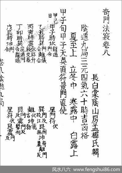 《奇门法窍》08_古本