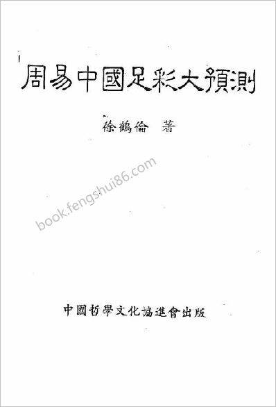徐鹤伦-《周易细说》中国足彩大预测