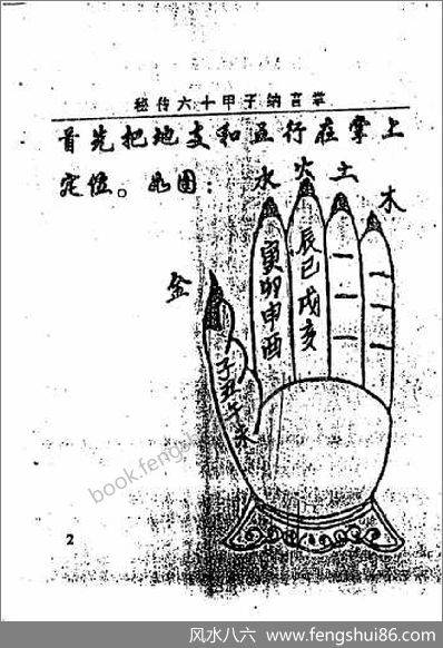 《秘传六十甲子纳音掌》