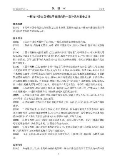 一种治疗渗出型慢性子宫颈炎的中药冲洗剂制备方法.电子版.pdf