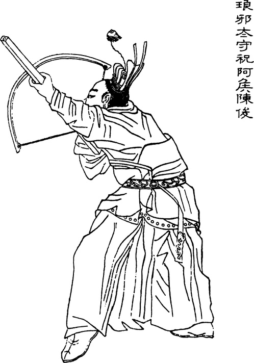 【古简笔版画】人物集E0241（1185x1694）