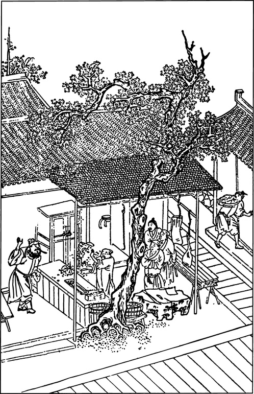 【古简笔版画】小说类D0060（1755x2718）