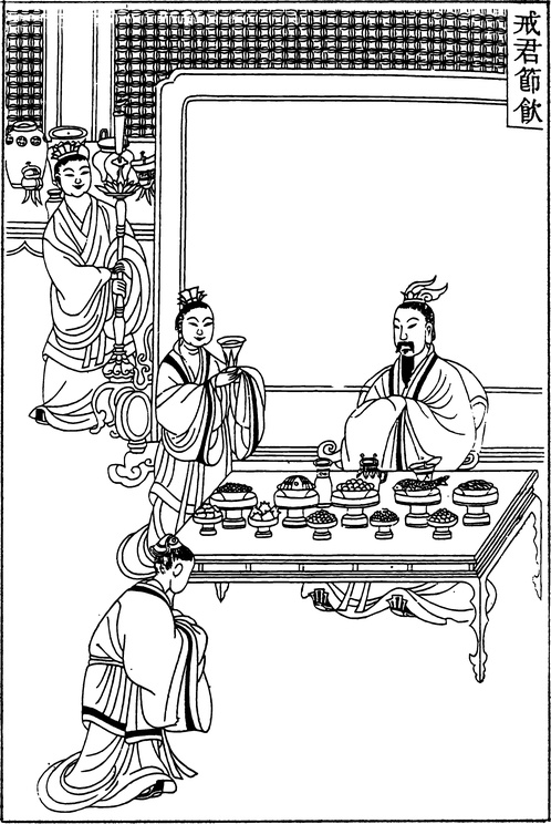 【古简笔版画】教化类A0372（1370x2048）