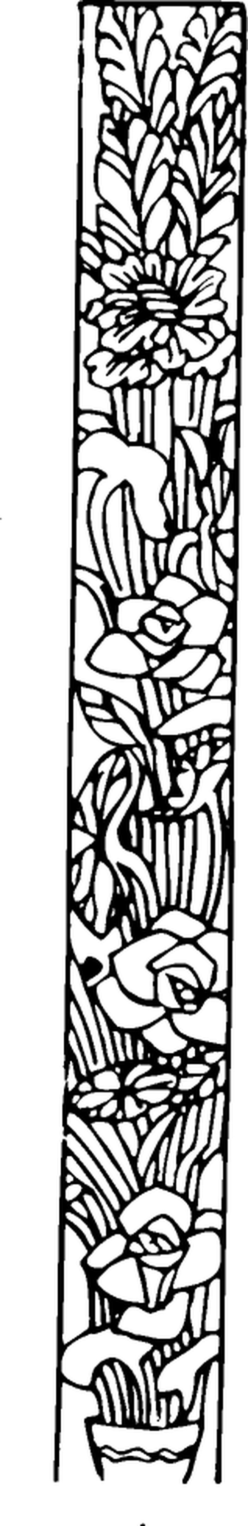 【清朝图腾】木版画1021204（159x978）