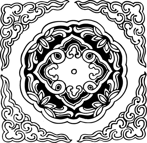 中华图案_清代下_祥禽瑞兽图案1018102_高宽714x697_299dpi