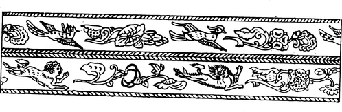 【隋唐图腾】唐代丝织印染图案620005（1377x450）