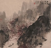 近代画.傅抱石_西风吹下红雨来_6675.6313 近代画.傅抱石_西风吹下红雨来_6675.6313