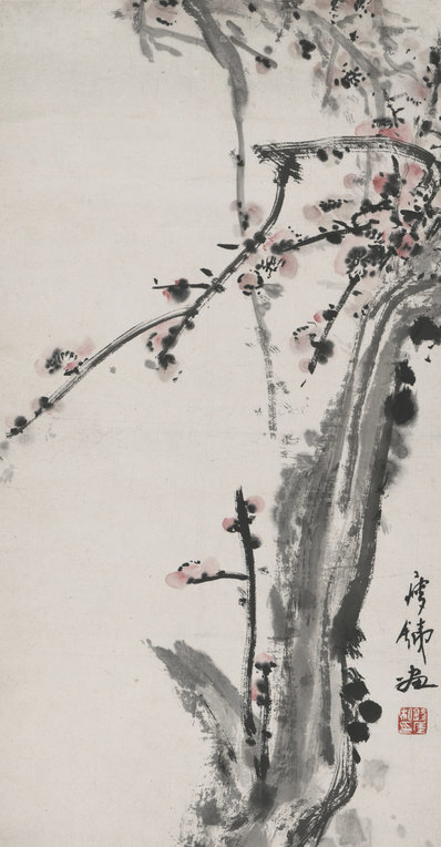 近代画.钱痩铁_红梅图轴_2852.5472