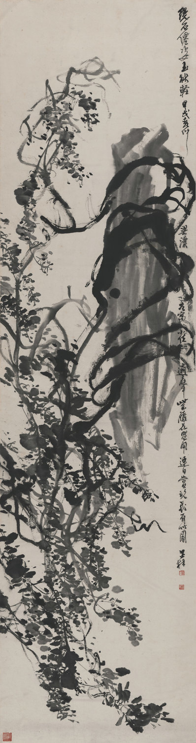 近代画.董芷林_墨色紫滕图轴_6015.22768