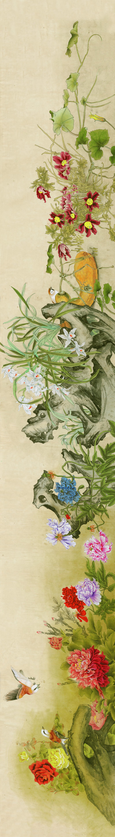 近代画.花鸟长卷_上高酒店_纸本_39377.5433