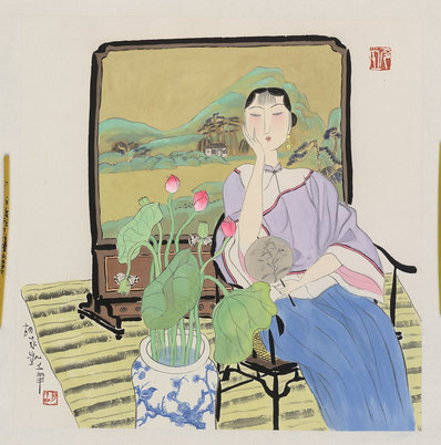 近代画.胡永凯_画屏_原_ca_4500.4543