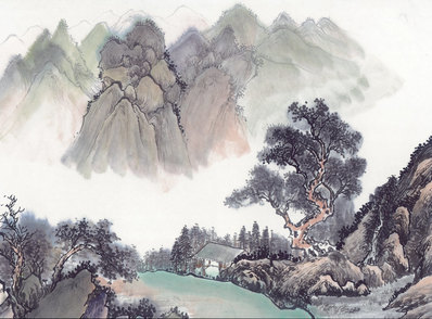 近代画.现代山水册页_80_6376.4712