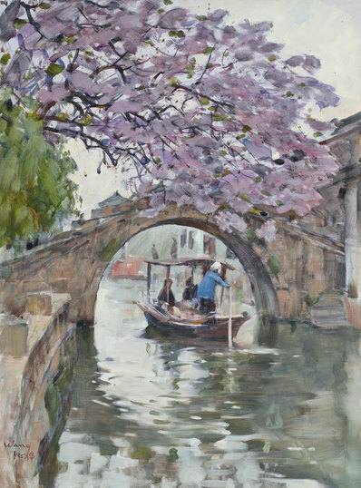 近代画.王征华_周庄之春_4788.6475