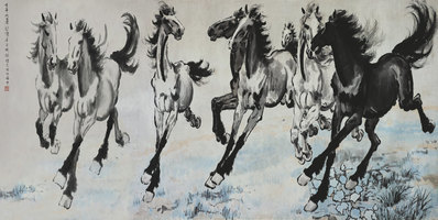 近代画.徐悲鸿_八骏_16920.8506