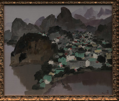 近代画.吴冠中_桂林_带画_8046.6848