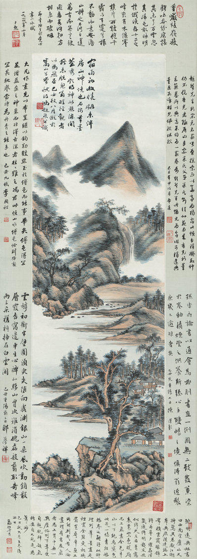 近代画.冯超然_山水轴_纸本_4790.13576