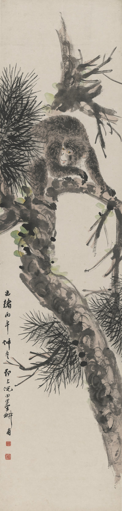 近代画.倪墨耕_猴图轴_3792.15808