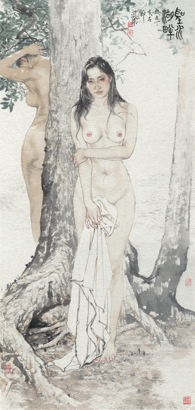 近代画.何家英_圣水湖_4010.8429