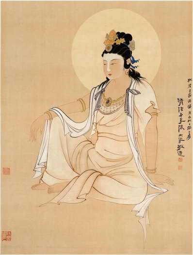 现代_张大千_观音图_6708.8862