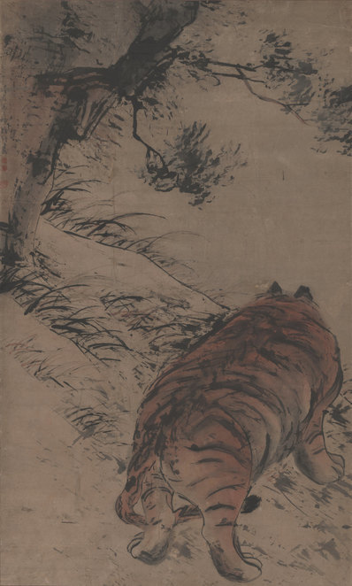 清代画.高其佩_猛虎图轴_10062.16737