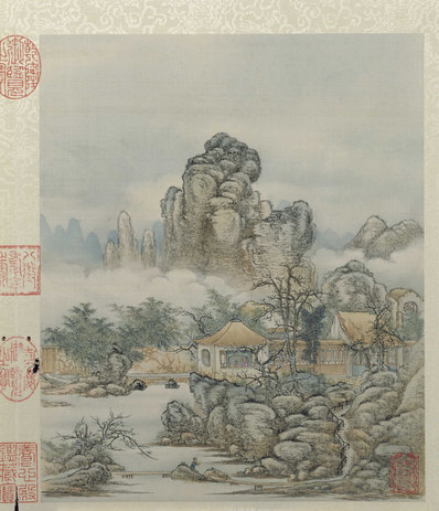 清代画.陈枚_山水楼阁图册_6_4227.4920