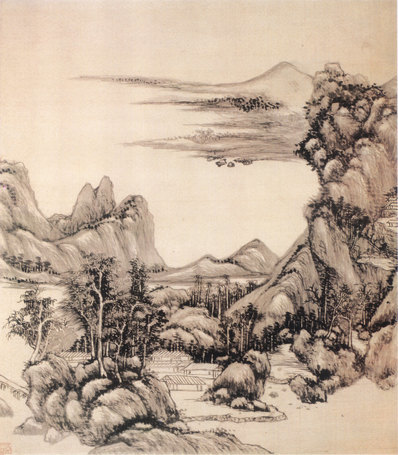 清代画.王鉴_仿宋元山水图册_11_3933.4494