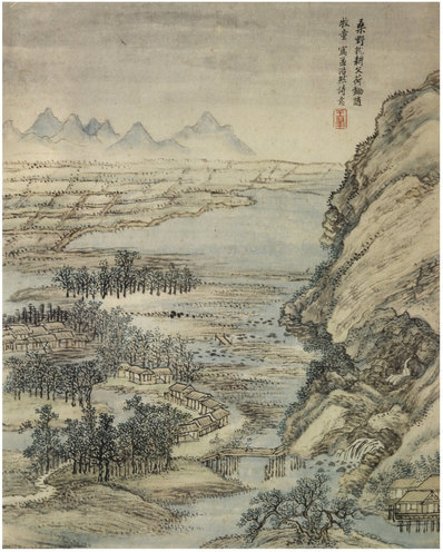 清代画.王翚_仿古山水册_8_2860.3564