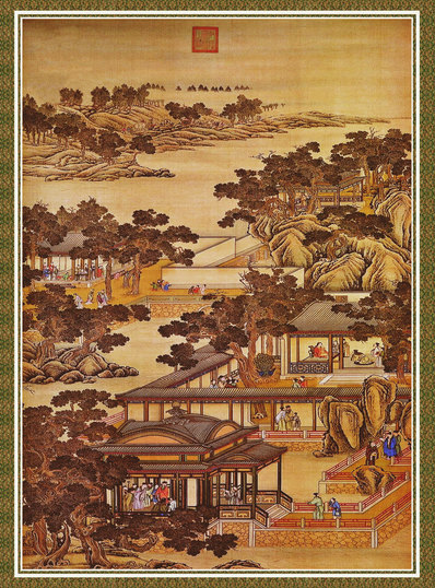 清代画.清院本十二月令图册_十二月令图_2_3200.4325