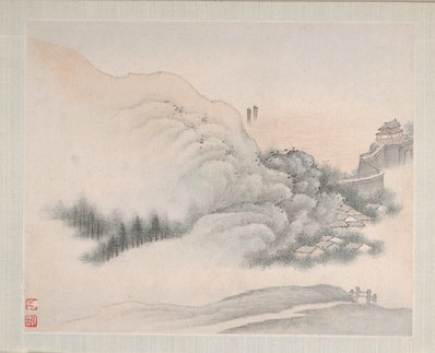 清代画.樊圻山水册页_2_4100.3325