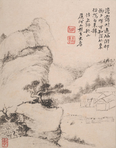 清代画.戴本孝_山水册页_大都会_4000.5130