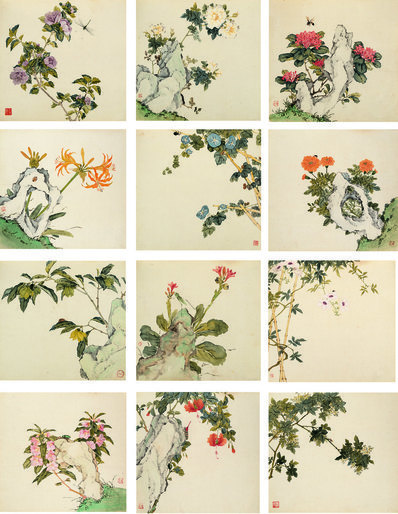 清代画.居廉_花卉虫_2636.3402