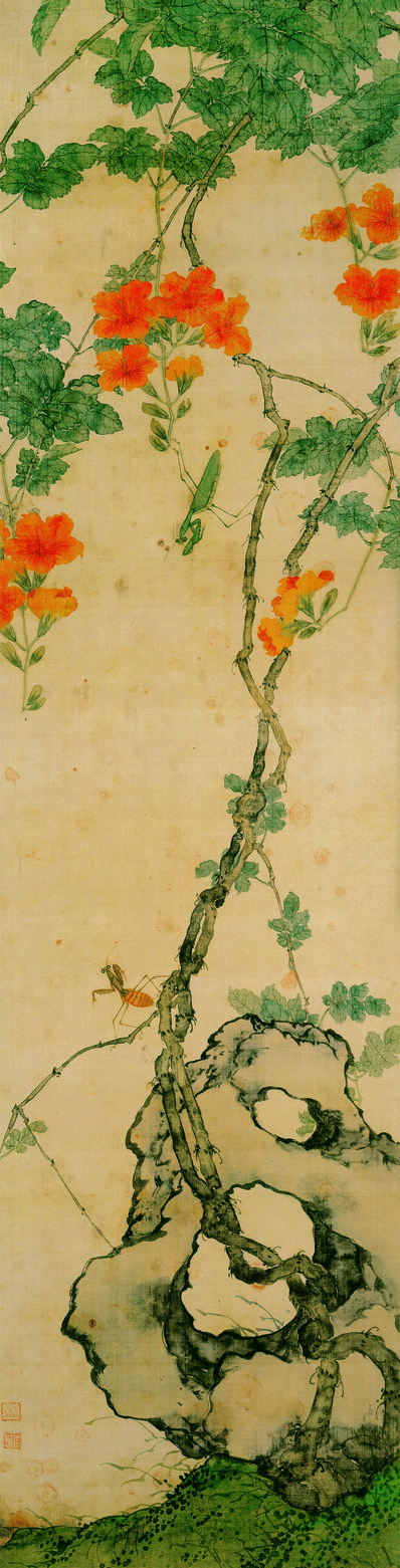 清代画.居廉_花卉四屏之一纸本_3528.13835_351dpi