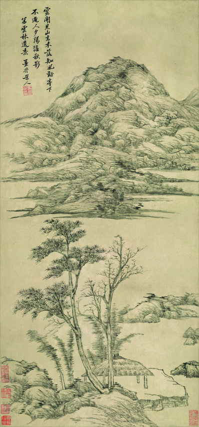 清代画.吴历_夕阳秋影图_纸本_3280.7028