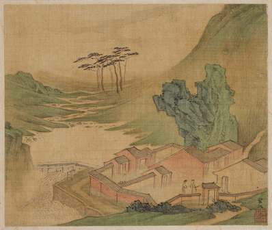 清代画.叶欣_山水册页_四开_3_4500.3799